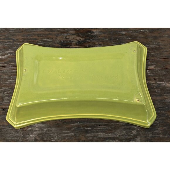 Vintage Green Ceramic Serving Dish 10X7 Kitchenware Tableware Decor - Picture 4 of 11